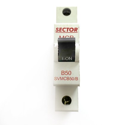 Sector SVMCB50/B B50 50A 50 Amp MCB Circuit Breaker Type B